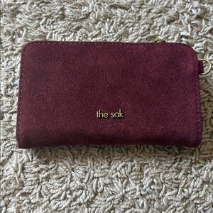 The Sak Maroon Suede Wallet